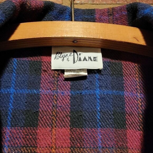 Vintage 1980s Plaid Shacket blazer USA medium - Picture 3 of 4